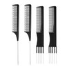 2 pieces needle comb and 2 pieces pointed tail comb,
