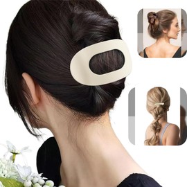 Hair Clips for Thin Hair, Pack of 8 Hair Clips, Flat Women, Hair Clip for Dunn Hair, Jaw Clips, Hair Styling Accessories for Women, Girls (8 Pieces, Leopard)