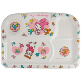 Daiwa (Two Japanese) melamine Kids Dinnerware "My Melody" Angle Lunch Tray MC – 40