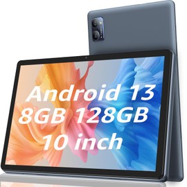 N-one Android 13 Tablet, 10.1 Inch Android 13 Tablets, 8G 128G Quad Core & 1TB Expand Kids Tablet, Dual Camera WiFi6 GPS Bluetooth 6000mAh and Widevine L1 for Gaming