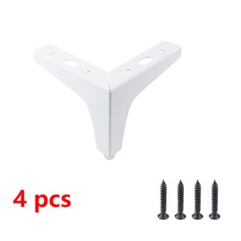 Antrader 4" Height Modern Furniture Sofa Legs for Sofa Table Cabinets Set of 4 (10cm), White