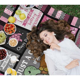 Nicetous Sea Turtle Gifts for Women/Girls/Kids, Turtle Gifts for Turtles Lovers for Christmas/Birthday Throw Blanket 50x60in