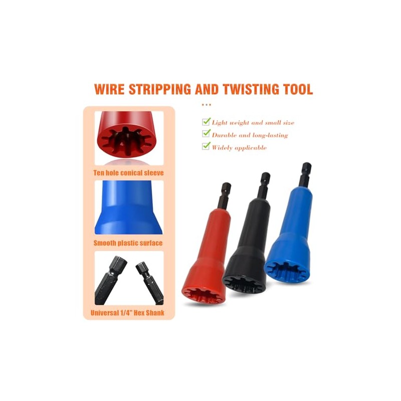4 PCS Heavy Duty Wire Nut Twister, Fast Wire Twister