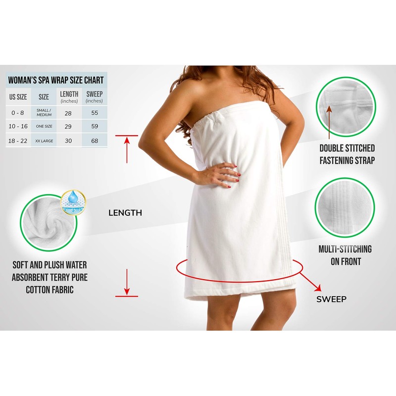 BY LORA Terry - Toalla de Playa para Mujer, algodón