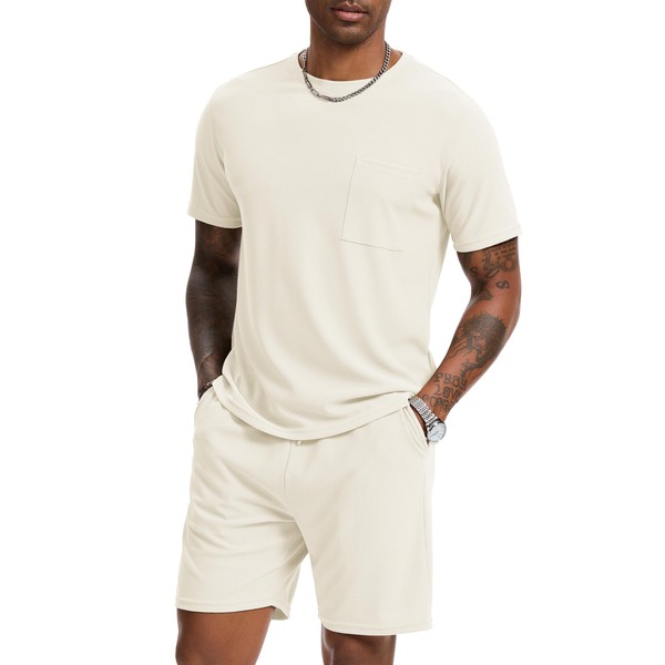H Hellisal Mens Short Sets 2 Piece Outfits Fashion Summer