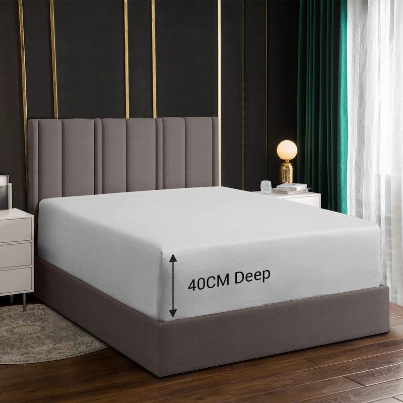 Lazzaro Home bed sheets Fitted sheet Extra Deep Pocket (40