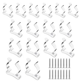 16 Pcs Tool Spring Terry Clips, Wall Mounted Tool Storage Grip Tidies 13/16/19/25mm Pipe Clamp Bracket Support for Garage Shed Yard Cupboard