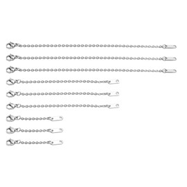 nalaina Adjuster Chain, Set of 9, Necklace, Extender, Chain Necklace, Adjuster, For Metal Allergies, Extension Adjustment, Parts, Accessories, 2.0/3.9 inches (5/10/15 cm), Universal Stainless Steel,