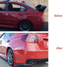 Hyorabyn Rear Bumper Lip Spoiler for Subaru WRX STI 2015 2016～2020 2021 Wrap Angle Protector Accessories Trim ABS 2pc Black