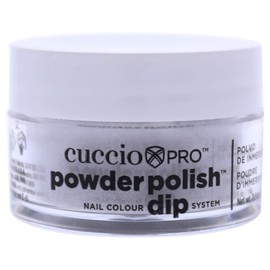 Cuccio Colour Powder Nail Polish - Lacquer For Manicure And Pedicure - Highly Pigmented Powder That Is Finely Milled - Durable Finish With A Flawless Rich Color - Platinum Silver Glitter - 0.5 Oz