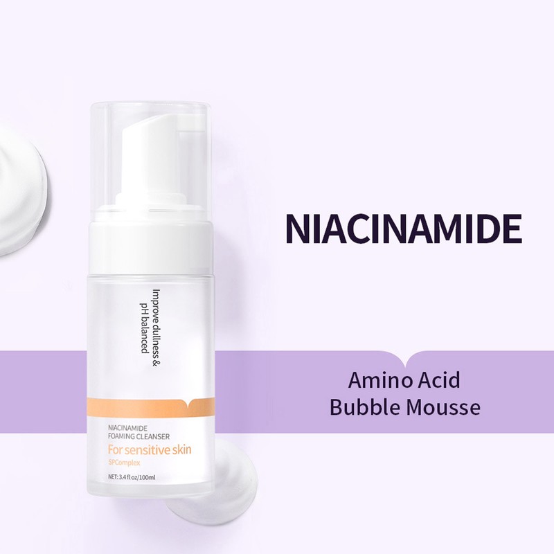 Niacinamide Facial Cleanser Deep Cleansing Brightening Whitening Vitamin C Foaming