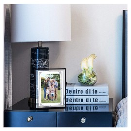 AceList Set of 3| 5x7 Picture Frame Collection Black Metal Floating Frame for Wedding, Bedroom, Home, Office Decor