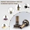 GooChan Lamp Switch Knob,Turn On/Off Brass Light Switch Knob Replacement,Standard