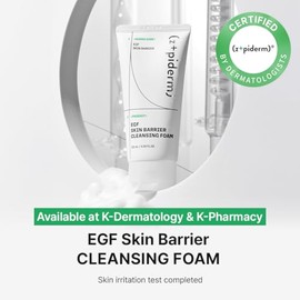 Z+piderm - Zipiderm Egf Espuma Limpiadora Profunda – Limpiador Facial Coreano Suave Con Egf Para Piel Sensible Y Con Probabilidad Acné. E...