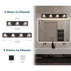 Joossnwell Black Vanity Light for Bathroom (4-Light, 28-Inch) Crystal Bath
