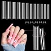 LIONVISON 504 puntas de uñas acrílicas transparentes profesionales, curvas sin