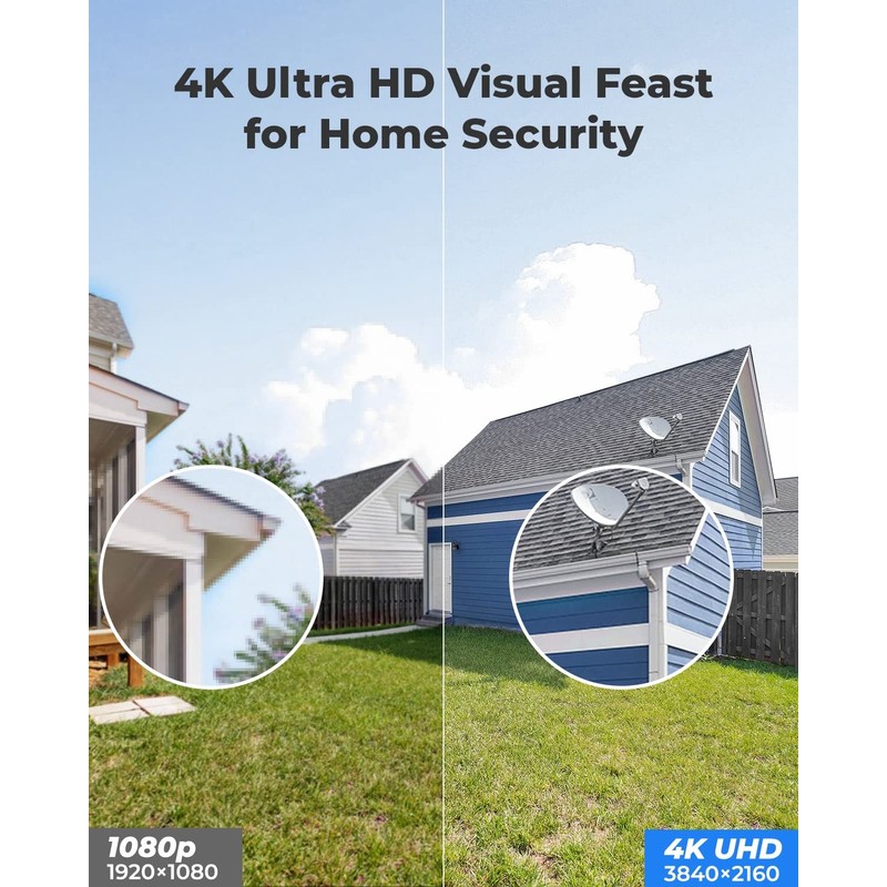 Reolink 4K PoE CCTV Camera with Human/Vehicle Detection, Ultra HD