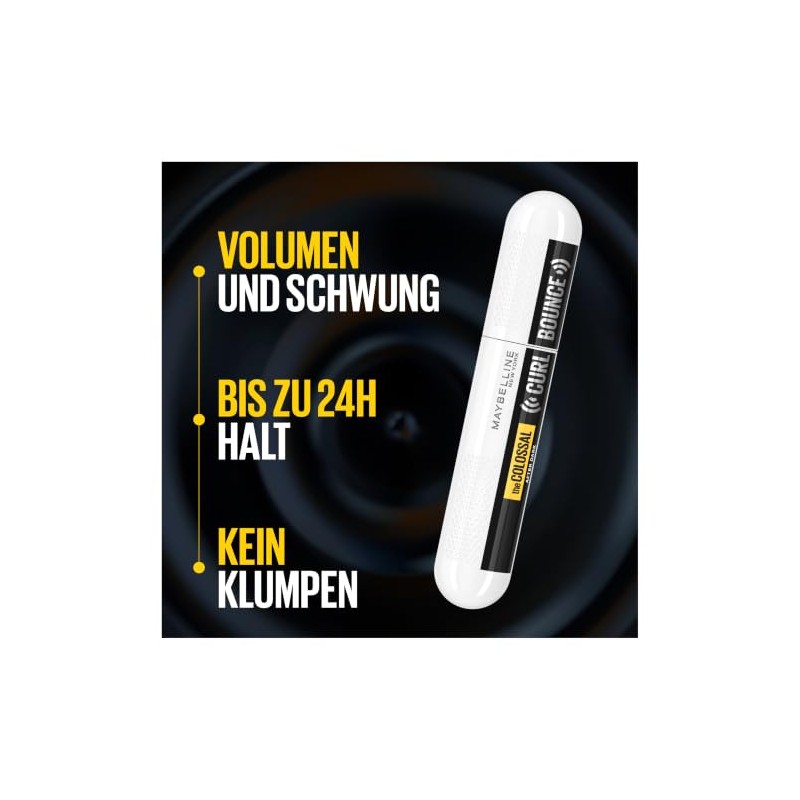 Maybelline New York Black Mascara for 24-Hour Swing and Volume,