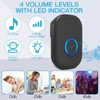 AMFUN Wireless Doorbell, Wireless Doorbell, Wireless Doorbell Set with 593FT