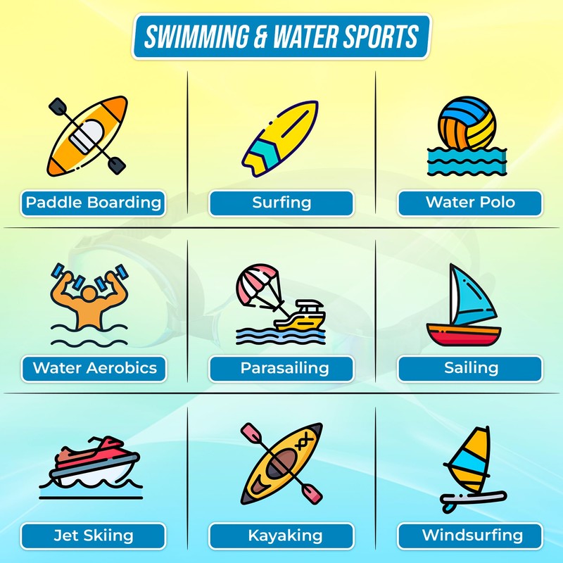 MaiKud Unisex Swimming Goggles with Mirrored Lenses (Black)