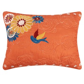 Barefoot Bungalow Topanga Pillow Sham, King, Orange