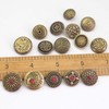 Youmeizer 15 pcs Antique Fasteners Snaps Decorative Snaps Button Set