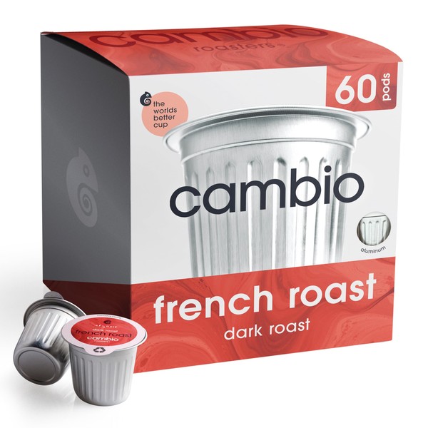 Cambio Roasters French Roast Organic Keurig KCups, Only Aluminum KCup