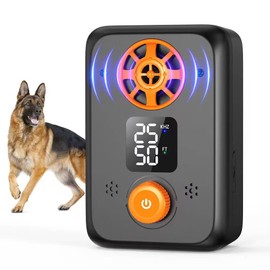 Glimzify Anti Barking Device for Dogs LED Screen Dog Barking Control Devices 5 Adjustable Levels 50 FT Dog Bark Deterrent Devices Bark Box Dog Barking Silencer for Outdoor & Indoor (Orange & Black)