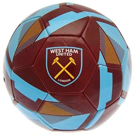 West Ham United F.C.Official Football Size 5 Ball RX,Brown