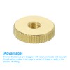 sourcing map Knurled Thumb Nuts, 6Pcs M5 x D16mm x
