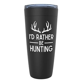 Hunting Lover Black Edition Viking Tumbler 20oz - i'd rather be hunting - Deer Hunter Dad Retirement Hobby Outdoor Nature Goose Hunt Bucks Wild Huntsman