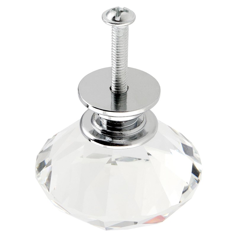 MAKTSAM 20PCS 30mm Clear Crystal Door Knobs, rystal Door Drawer