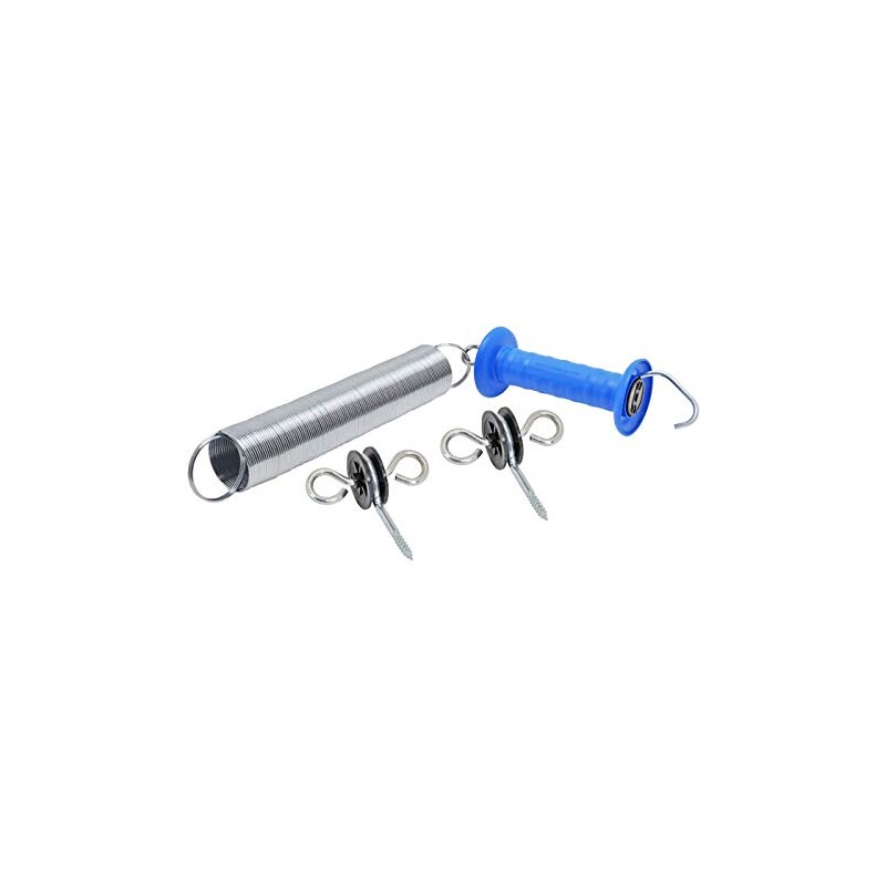 VOSS.farming Torgriff-Feder-Set, inkl. Torgriffisolatoren Weidezaun Weidezaungerät Weidezauntor Eingang Torgriffset Torset
