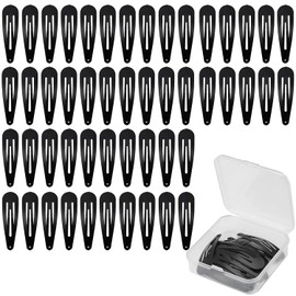 50 Pcs Horquillas de 5 cm,Horquillas de Metal con Cierre a Presión para Mujer,Horquillas Antideslizantes,Adecuadas para Mujeres,Niñas,Niños y Adolescentes,Negro