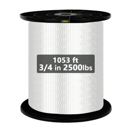 2500Lbs Mule Tape 1053ft X3/4’’ Polyester Mule Webbing for Wire & Cable Conduit Work Variable Functions Heavy Duty Pull Tape Flat Rope for Pulling/Loading/Packing Under Any Weather Condition Muletape