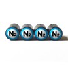 Light Blue N2 Nitrogen (Style 2) Tire Valve Stem Caps