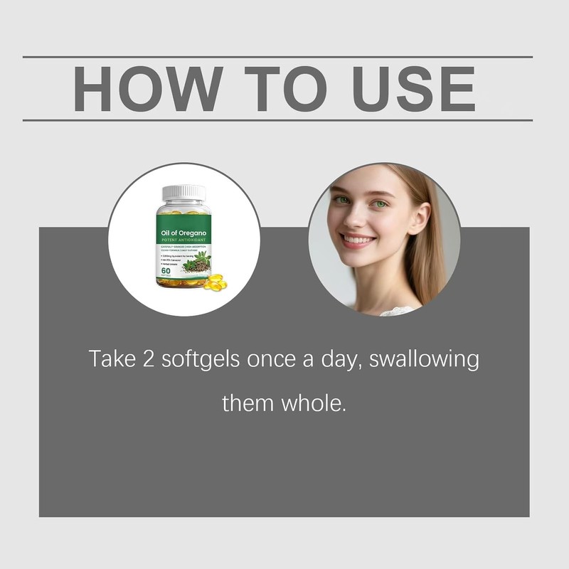 Aceite de orégano con aceite de semilla negra, apoyo digestivo,