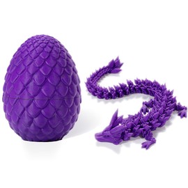BZQCPLX 3D Dragon Egg Articulating Gemstone,Crystal Dragon Figurine,3D Printed Dragons,Articulated Dragon,Removable Mystery Dragon Egg Toy Dragon,for Kids and Adults Home Decor Desk Decor (F)