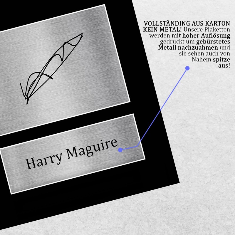 HWC Trading Harry Maguire - Printed Autograph for Fans and