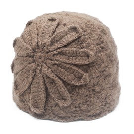 ZLYC Women's Winter Vintage Wool Knitted Beanie Bowler Hat, Plain khaki