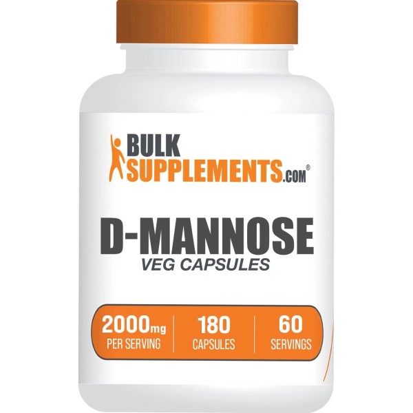 BulkSupplements D Mannose 2000Mg Capsules 180 Count Herbal Supplement For