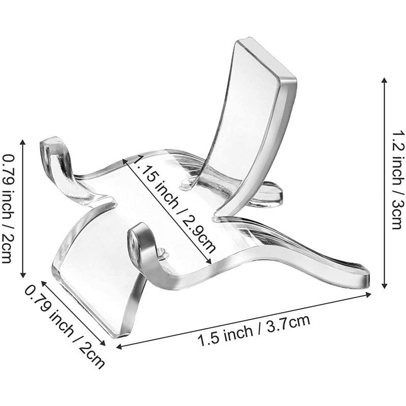 40 Pieces Acrylic Display Holder Clear Display Easel Stands Pedestal