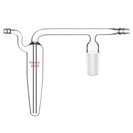 stonylab Straight Oil Bubbler, Borosilicate Glass Gas Bubbling Adapter, 24/40 Standard Joint, for Chemical Gas Reaction Experiments in Laboratory Applications