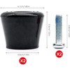 INHEMING 2 Pcs Rubber Roller Skate Toe Stoppers with Screws,Brake