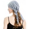 ZLYC Women's Chemo Turban Hat, Pre-Tied Headscarf, Head Wraps, Lightweight