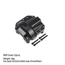 SCX10 II Brass Diff Covers 38g Front and Rear Axle Brass Diff Covers Counterweight for 1/10 RC Crawler Car 90046 90047 SCX10 II Upgrades Accessories