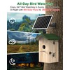 Smart Bird House Camera Solar Powered, 2K HD Wi-Fi Bird