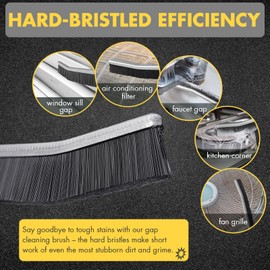 3Pcs Crevice Gap Cleaning Brush, Hard Bristle Brushes for Small Spaces Cleaning, Thin Bathroom Gap Cleaning Brush, Gap Brush Suitable for Kitchen Surfaces, Windows Groove, Tiles & Faucets