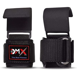 Weight Lifting Hooks Power Grip Heavy Duty with Wrist Straps for Power Lift Deadlift Pull Ups Weightlifting Thick Padded Neoprene Gym Fitness Workout Gloves 8mm (Pair)