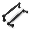 khtumeware 2 Pack 5 Inch(128mm) Matte Black Cabinet Pulls, Black